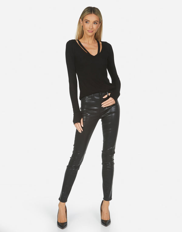 Michael Lauren Women's Justus V-Neck w/ Cutouts