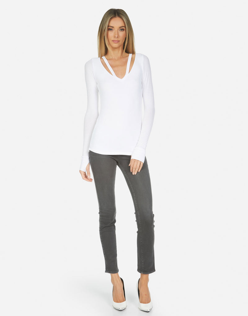 Michael Lauren Women's Justus V-Neck w/ Cutouts