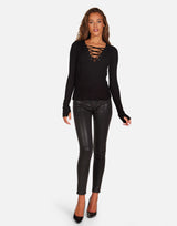 Lyon Lace Up Top