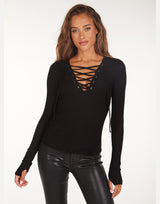 Lyon Lace Up Top