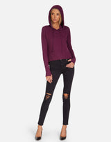 Auggie High Low Crop Hoodie