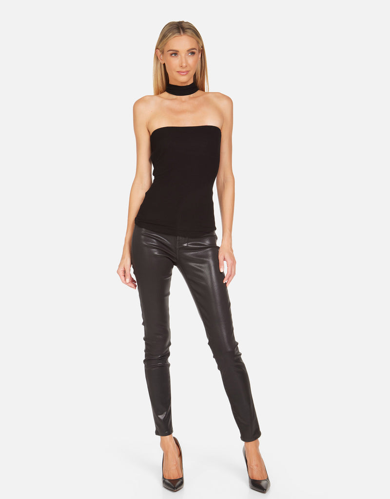 Lazaro Open Shoulder Mock Neck