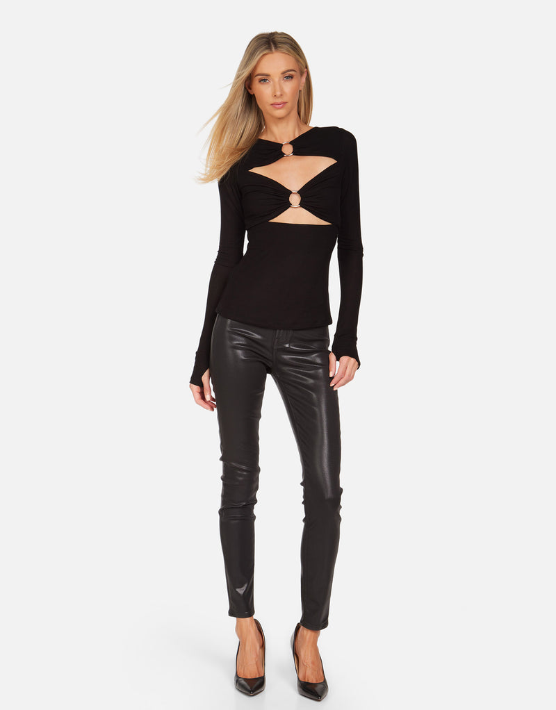 Dudley Long Sleeve Cut Out Top