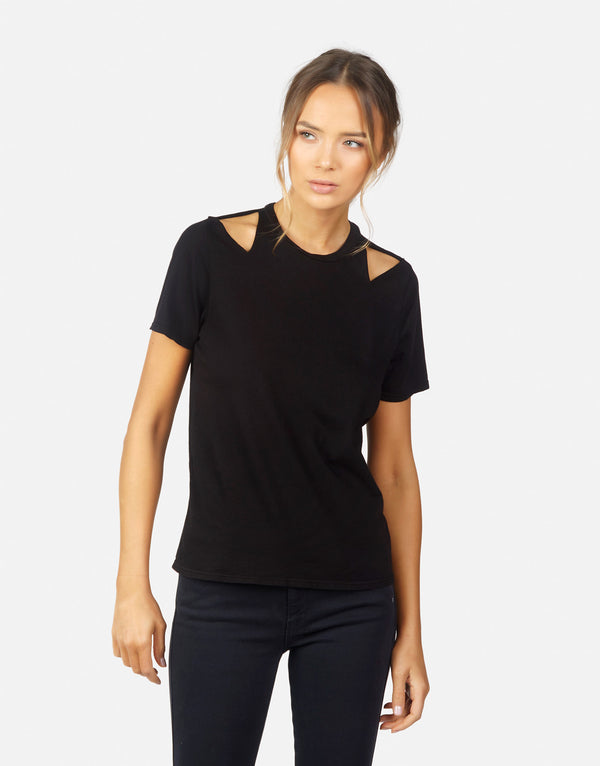 Nelle Tee w/ Shoulder Cutouts