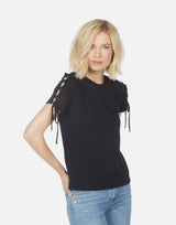 Ryland S/S Lace Up Tee