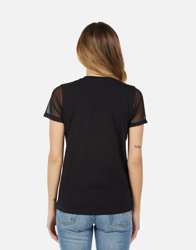 Yuma S/S Tee w/ Contrast Mesh