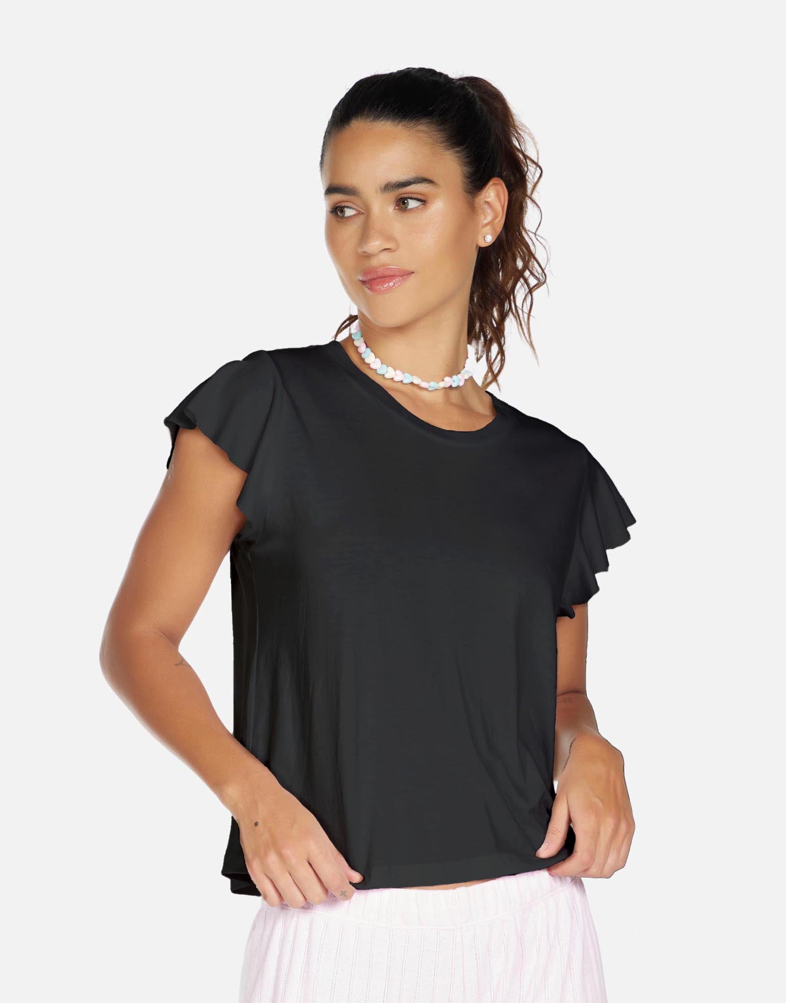 Bronte Tee in Black Michael Lauren