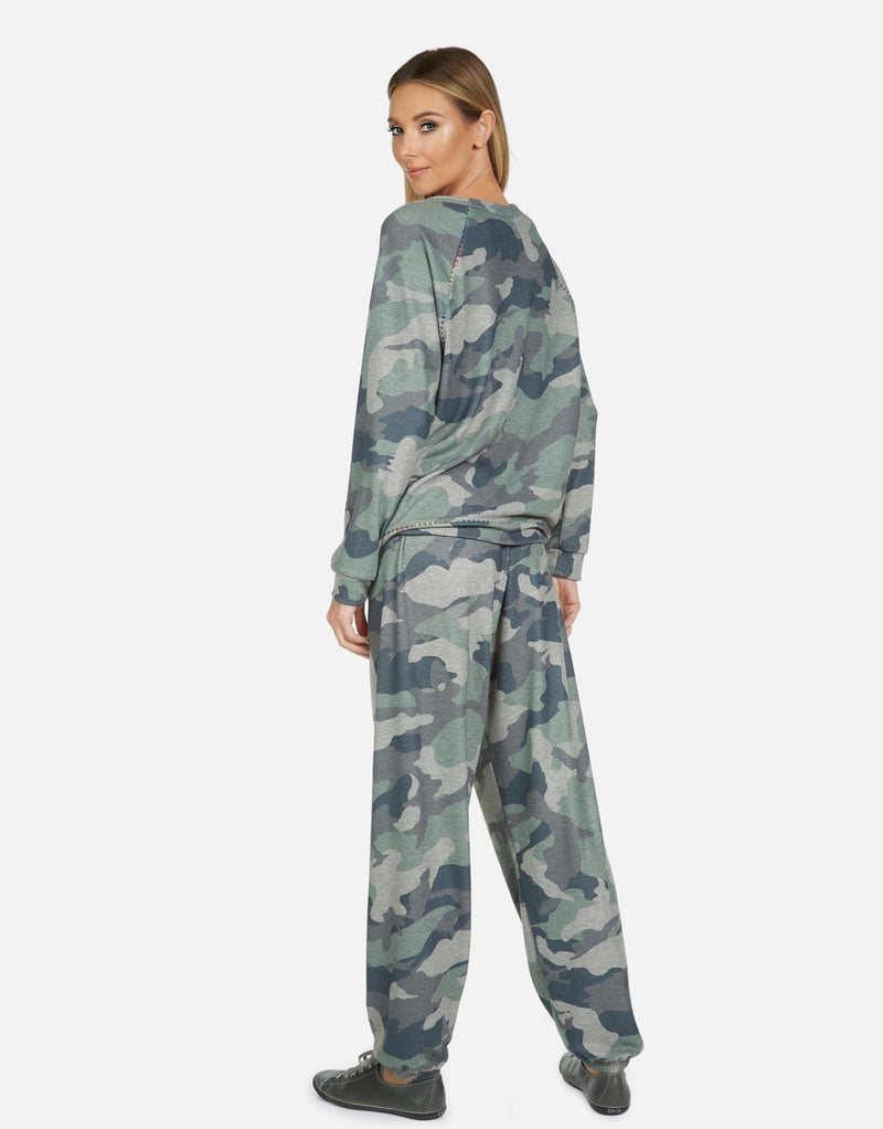Michael Lauren Women's George LE Army Camo Sweatpant
