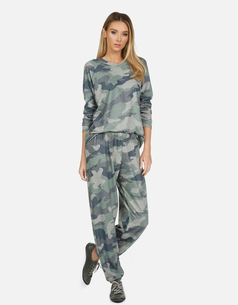 Michael Lauren Women's George LE Army Camo Sweatpant