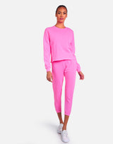 Michael Lauren Women's Nate LE Neon Pink Crop Jogger