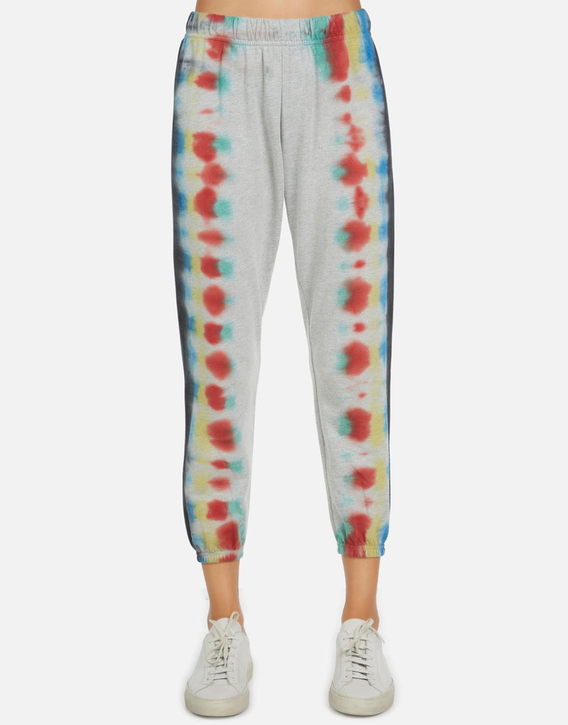 Michael Lauren Women's Nate LE Rainbow Stripe Crop Jogger