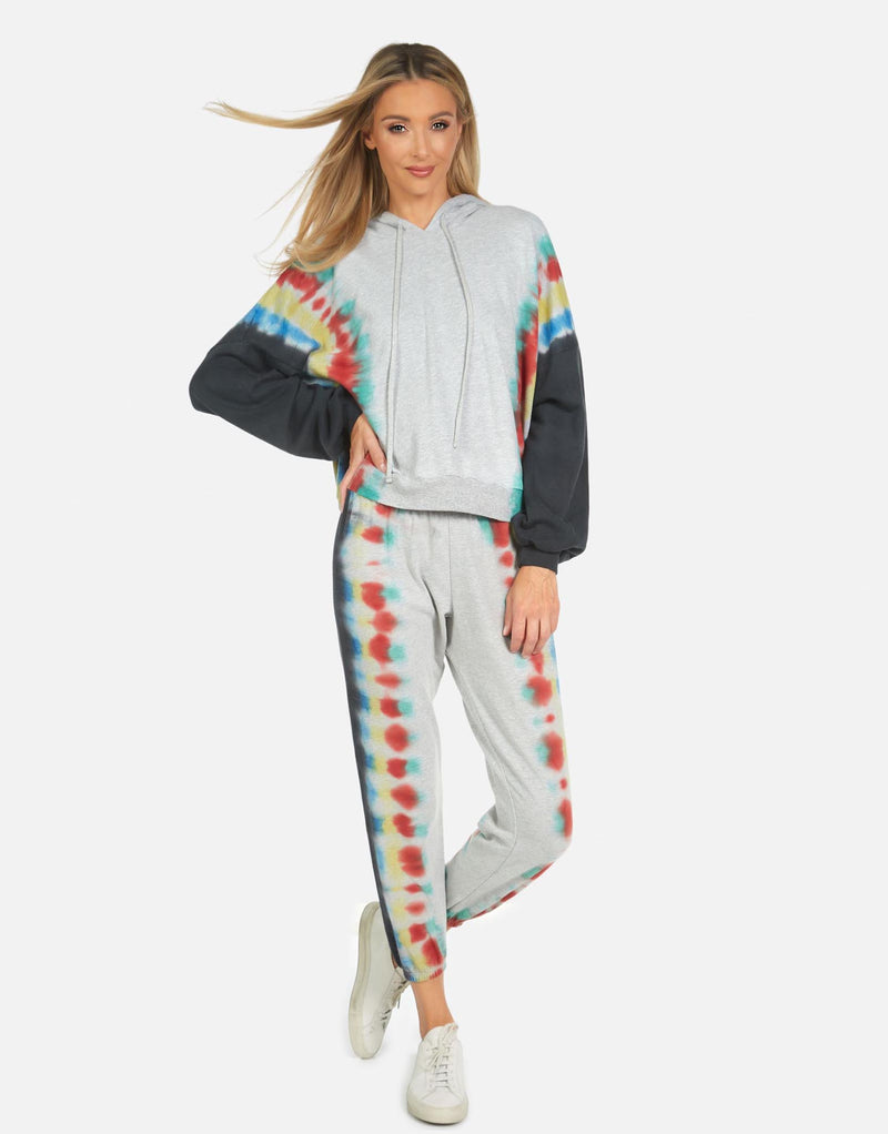 Michael Lauren Women's Nate LE Rainbow Stripe Crop Jogger