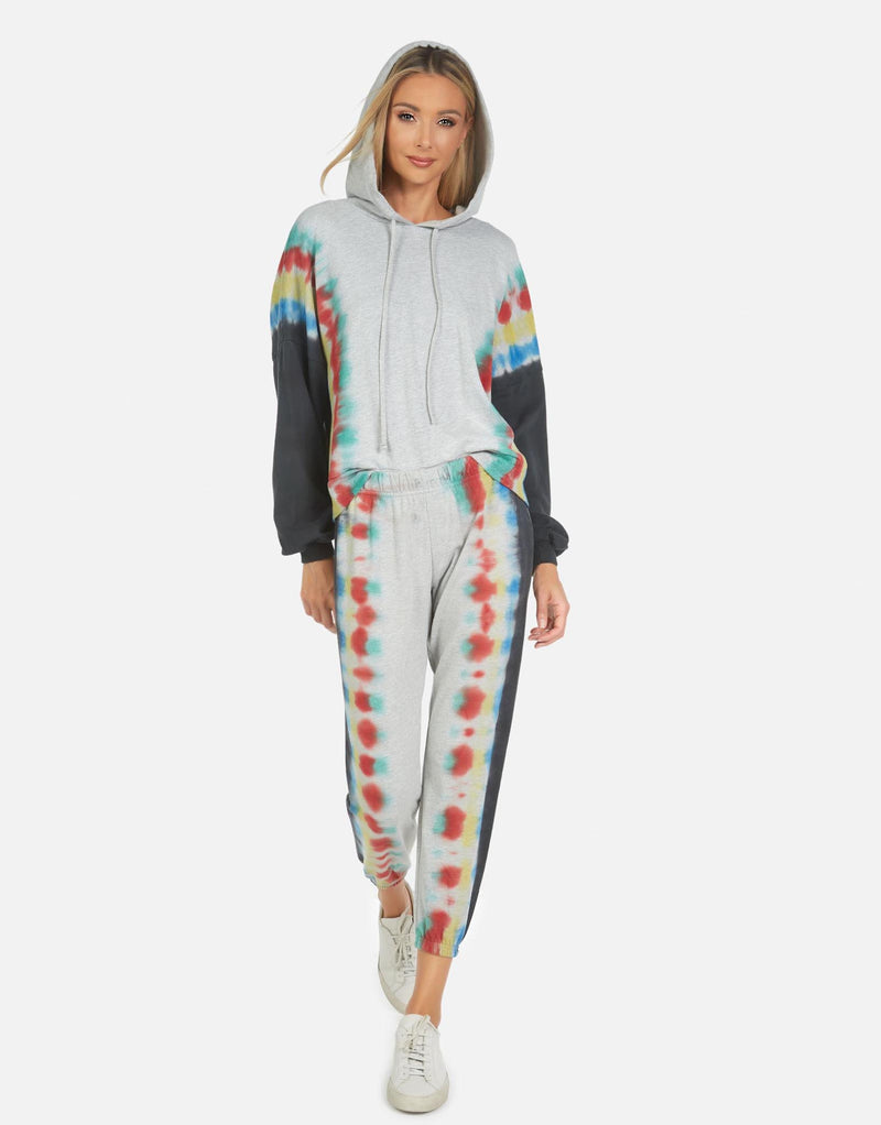 Michael Lauren Women's Nate LE Rainbow Stripe Crop Jogger