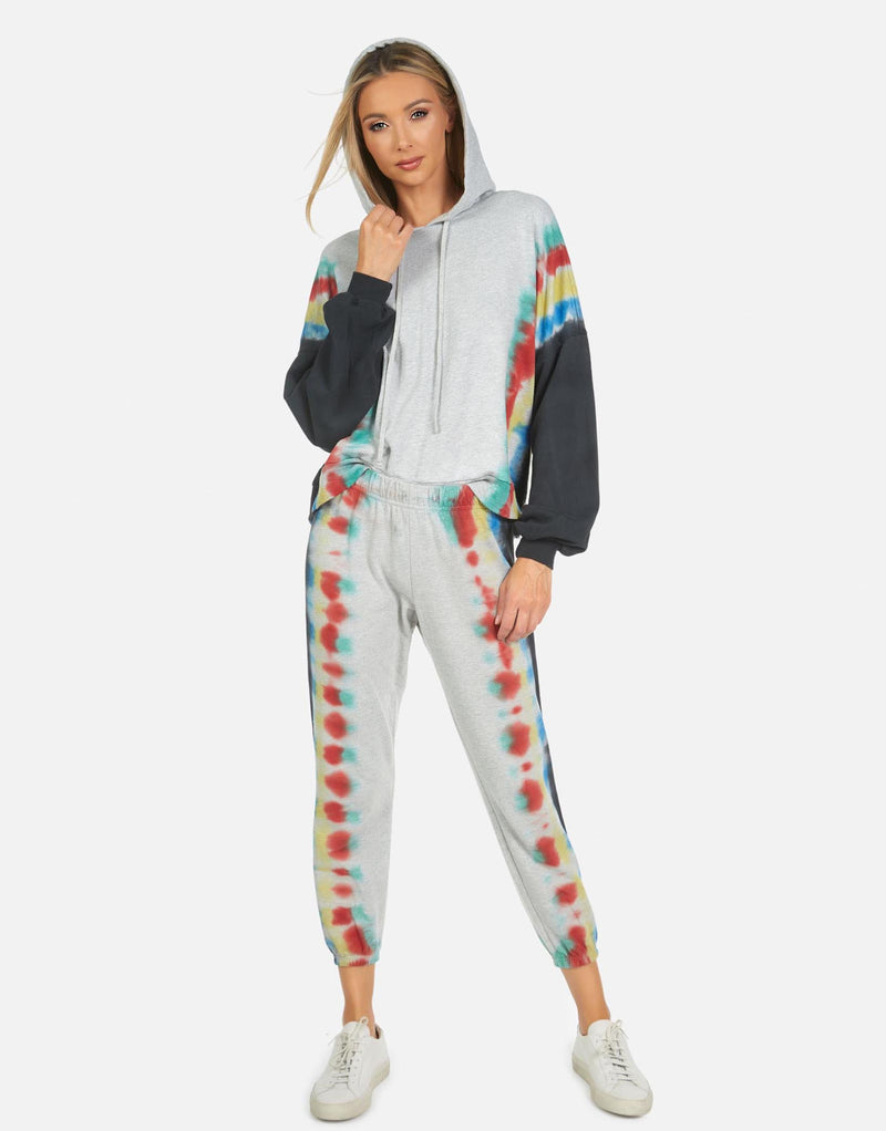 Michael Lauren Women's Nate LE Rainbow Stripe Crop Jogger