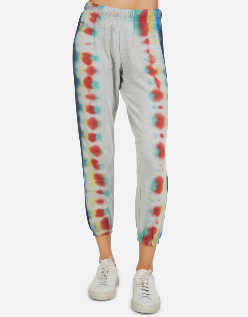 Michael Lauren Women's Nate LE Rainbow Stripe Crop Jogger