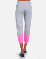 Michael Lauren Women's Melbourne LE Grey/Neon Pink Sweatpant