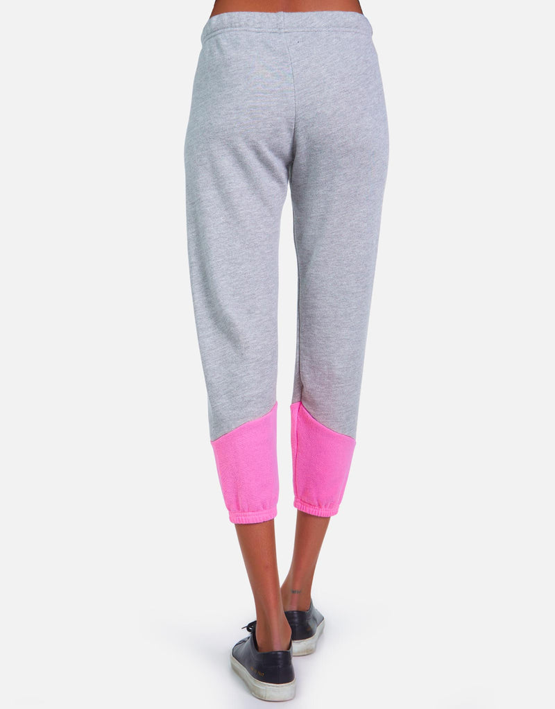Michael Lauren Women's Melbourne LE Grey/Neon Pink Sweatpant