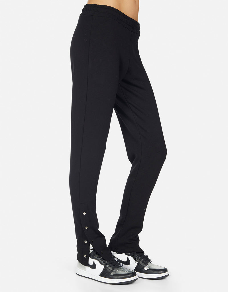 Avantee- Straight Pant w/ Side Slit and Snap Detail