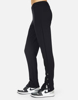 Avantee- Straight Pant w/ Side Slit and Snap Detail