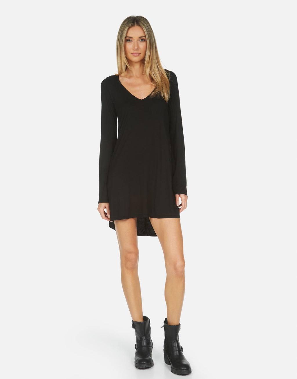 Long Sleeve V-Neck Dress | Kyle Core by Michael Lauren Long Sleeve V-Neck Dress | Kyle Core by Michael Lauren