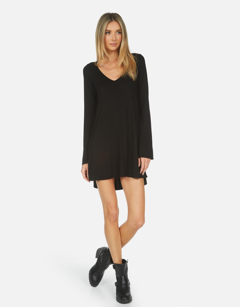 Long Sleeve V-Neck Dress | Kyle Core by Michael Lauren Long Sleeve V-Neck Dress | Kyle Core by Michael Lauren