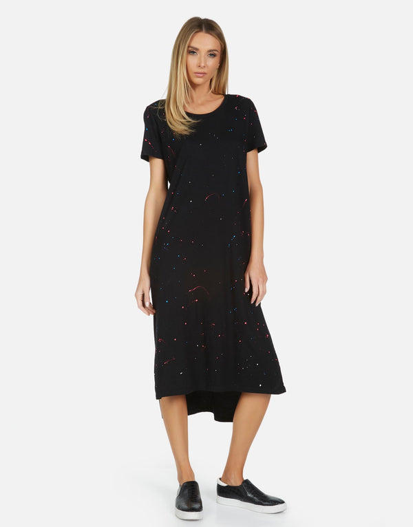 Michael Lauren Women's Augustus LE Pink Splatter Dress