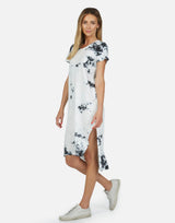 Michael Lauren Women's Augustus LE Black White Tie Dye Dress