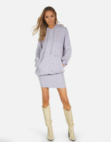 Michael Lauren Women's Brayden LE Lavender Hoodie Dress