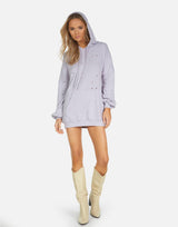 Michael Lauren Women's Brayden LE Lavender Hoodie Dress