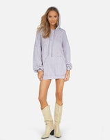 Michael Lauren Women's Brayden LE Lavender Hoodie Dress