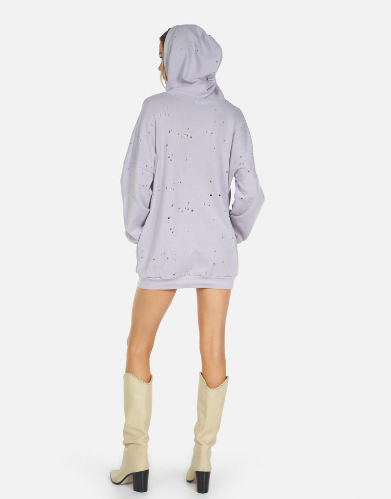 Michael Lauren Women's Brayden LE Lavender Hoodie Dress