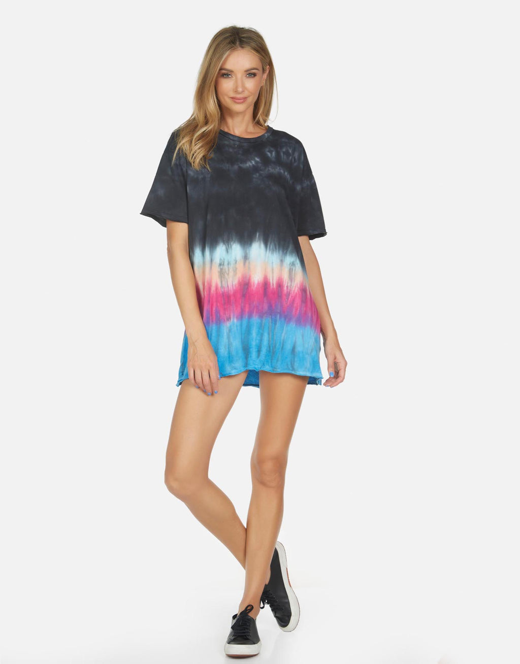 michael lauren t shirt dress Michael Lauren REVOLVE Black T-Shirt Swing Dress, Large, 70% Tencel, NEW