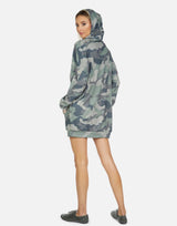 Michael Lauren Women's Peters LE Army Camo Hoodie Dress