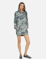 Michael Lauren Women's Peters LE Army Camo Hoodie Dress