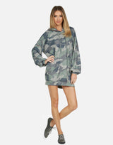 Michael Lauren Women's Peters LE Army Camo Hoodie Dress