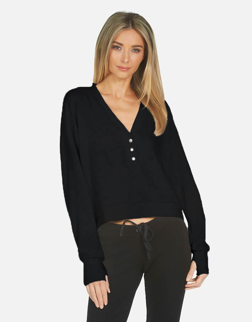 Hanes Crystal Button Black – Michael Lauren