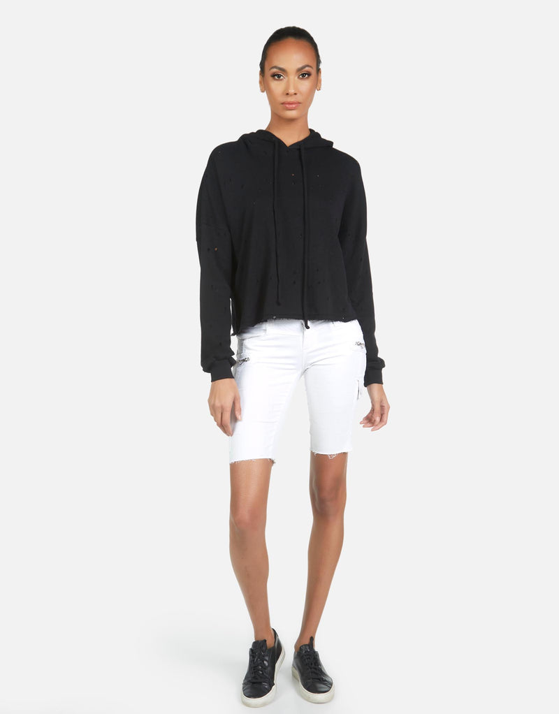 Michael Lauren Women's Lowry LE Distressed Hoodie