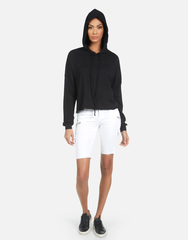 Michael Lauren Women's Lowry LE Distressed Hoodie